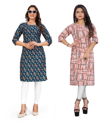 dharmanandan creation Women Solid A-line Kurta(Multicolor)