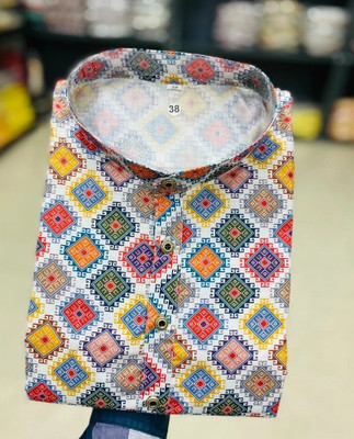 FOXDX Men Printed Straight Kurta(Multicolor)