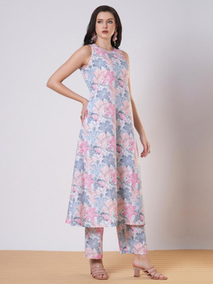 Om Sai Creation Women Floral Print Straight Kurta(Multicolor)