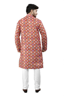 DHASU TRENDZ Men Printed Straight Kurta(Multicolor)