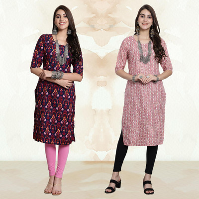 Moda Rapido Women Printed A-line Kurta(Multicolor)