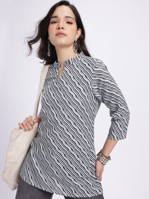 Anouk Rustic Women Striped Straight Kurta(Multicolor)