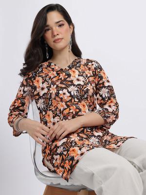 Anouk Rustic Women Printed Straight Kurta(Multicolor)