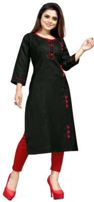 AAI MOGAL Women Solid Straight Kurta(Green)
