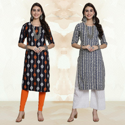 Moda Rapido Women Printed A-line Kurta(Multicolor)