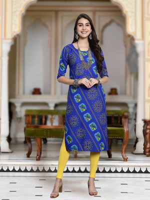 Moda Rapido Women Printed A-line Kurta(Multicolor)