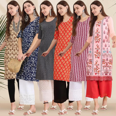 EthnicBasket Women Printed A-line Kurta(Multicolor)