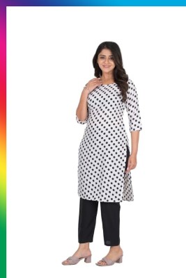 Avinss Women Striped Straight Kurta(Multicolor)