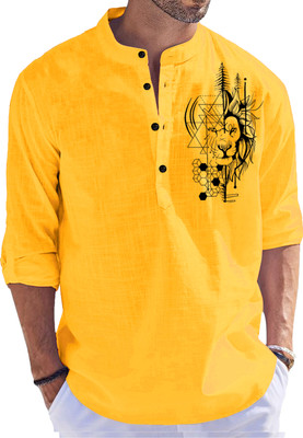 LIMRO Men Printed Straight Kurta(Multicolor)