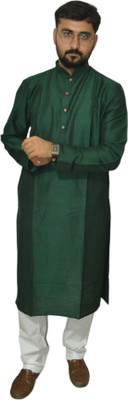 TAVAN Men Solid Straight Kurta(Green)