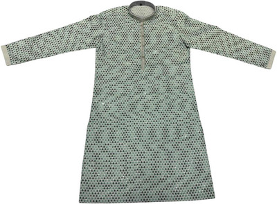 SHUBHAM CREATION Men Embellished Straight Kurta(Green)