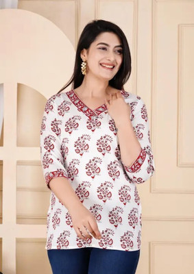 Dipika Creation Women Printed A-line Kurta(Blue)