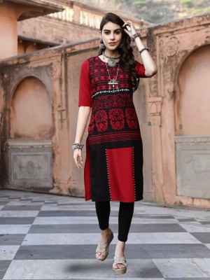 EthnicBasket Women Printed A-line Kurta(Multicolor)