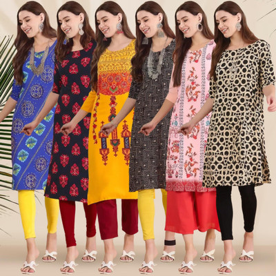 EthnicBasket Women Printed A-line Kurta(Multicolor)