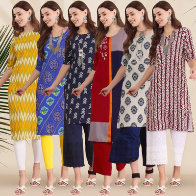 1 Stop Fashion Women Printed A-line Kurta(Multicolor)