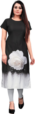 HouseOfCommon Women Printed Straight Kurta(White)