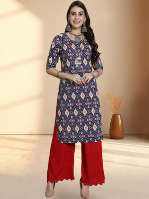 1 Stop Fashion Women Printed A-line Kurta(Multicolor)