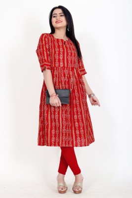 DUTT TEXTILE Women Solid A-line Kurta(Red)