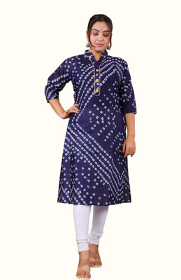 PARTH FASHIONS Women Self Design A-line Kurta(Blue)