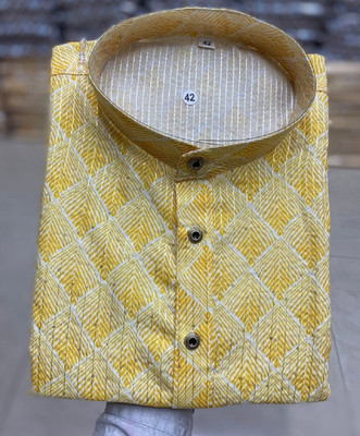 Lazzly Men Printed Straight Kurta(Multicolor)