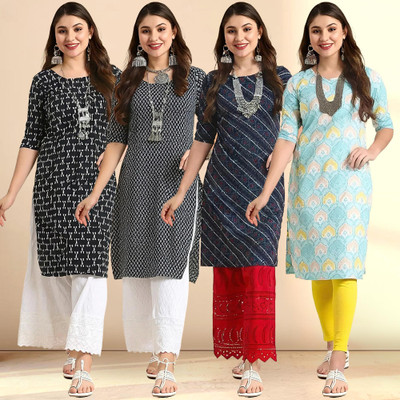 EthnicBasket Women Printed A-line Kurta(Multicolor)