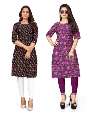 SAIKRUPA FASHION Women Printed A-line Kurta(Multicolor)