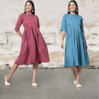 U CREATION Women Printed Anarkali Kurta(Multicolor)