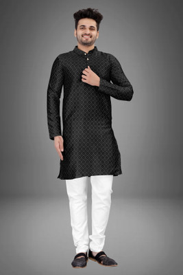 CRYSTALREVENUE Men Kurta Pyjama Set