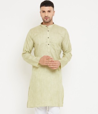 ARMAAN ETHNIC Men Self Design Straight Kurta(Green)