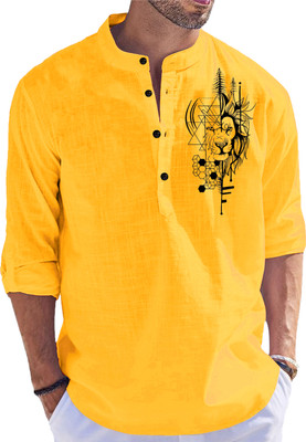 INMARTS Men Printed Straight Kurta(Multicolor)