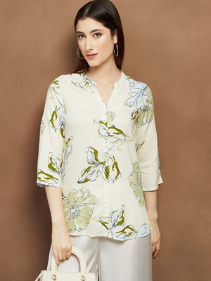 Melange by Lifestyle Women Printed Straight Kurta(Multicolor)