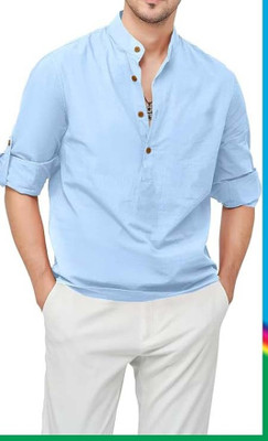 Locess Men Solid A-line Kurta(Multicolor)