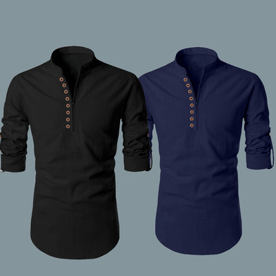SOPANI Men Solid Straight Kurta(Multicolor)