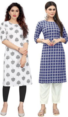 HouseOfCommon Women Self Design Straight Kurta(Multicolor)