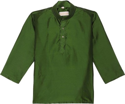 THANGAMAGAN Baby Boys Solid Straight Kurta(Green)