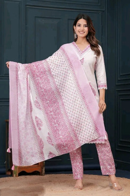 FABFOZY Women Kurti Pant Dupatta Set