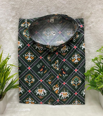 FOXDX Men Printed Straight Kurta(Multicolor)