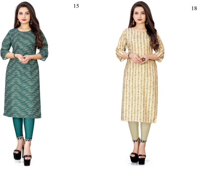 kailashpati Women Printed A-line Kurta(Multicolor)