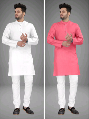 click n buy Men Solid Straight Kurta(Multicolor)