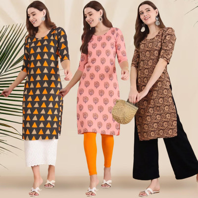 EthnicBasket Women Printed A-line Kurta(Multicolor)