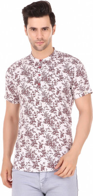 MOHINI CREATION Men Printed Straight Kurta(Maroon)