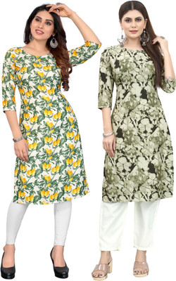 MARIDI FASHION Women Self Design Straight Kurta(Multicolor)