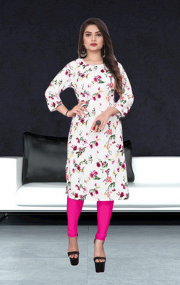 SHLOK CREATION HUB Women Printed A-line Kurta(White)