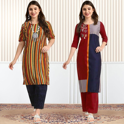 EthnicBasket Women Printed A-line Kurta(Multicolor)