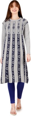 Blushh Collection Women Floral Print A-line Kurta(Multicolor)