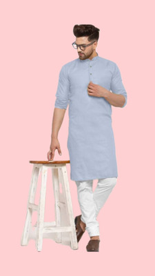VINAARI Men Solid A-line Kurta(Grey)