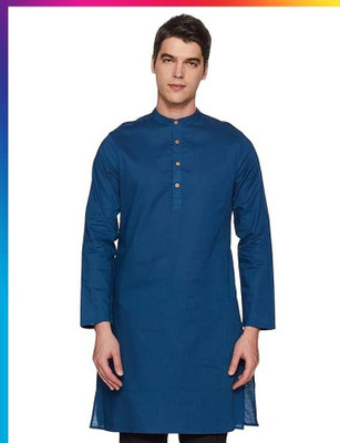 Errcs Men Solid A-line Kurta(Multicolor)