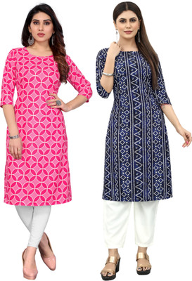 MARIDI FASHION Women Self Design Straight Kurta(Multicolor)