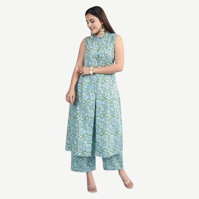 HouseOfCommon Women Solid Straight Kurta(Dark Green)