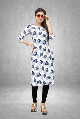 Maridiifashion Women Self Design Straight Kurta(White)